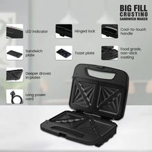 Load image into Gallery viewer, Havells Big Fill Multi Grill 900 watt Sandwich Maker (Black)