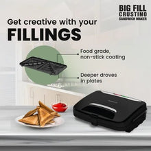 Load image into Gallery viewer, Havells Big Fill Multi Grill 900 watt Sandwich Maker (Black)