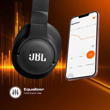 Load image into Gallery viewer, JBL Tune 770NC Wireless Over Ear ANC Headphones with Mic, Upto 70 Hrs Battery, Speed Charge : 5 min Charge Gives up to 3H of Playback, Customized EQ, Google Fast Pair, Dual Pairing, BT 5.3 (Black)