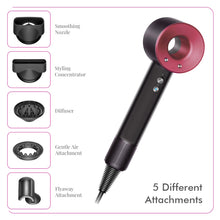 Load image into Gallery viewer, XEMPT 1400W BLAZE SUPERSONIC HAIR DRYER, BRUSHLESS| 5 MAGNETIC ATTACHMENTS| MICRO PROCESSOR Hair Dryer