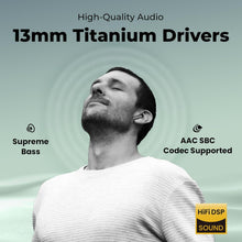 Load image into Gallery viewer, truke New Launch Aura Pro True Wireless in Ear Earbuds w/ 60H Battery & Fast Charge Ear Buds, 13mm Titanium Drivers, Dual Pairing, 4-Mic ENC TWS, 40ms Low Latency Gaming, Made in India