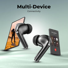 Load image into Gallery viewer, truke New Launch Aura Pro True Wireless in Ear Earbuds w/ 60H Battery & Fast Charge Ear Buds, 13mm Titanium Drivers, Dual Pairing, 4-Mic ENC TWS, 40ms Low Latency Gaming, Made in India