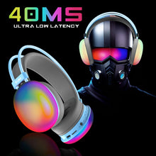 Load image into Gallery viewer, truke BTG Thunder Over the Ear Gaming Headphone with 70H of Playtime, 40mm Titanium Drivers, Dual Pairing Headset, Gaming Mode (40ms Latency) with RGB LEDs, Detachable Mic, BT 5.4
