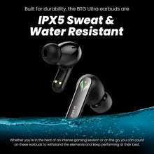 Load image into Gallery viewer, truke BTG Ultra True Wireless in Ear Earbuds, 40ms Ultra Low Latency Battle Mode™ Gaming Ear Buds, 60H Playtime, Quad Mics Crystal-Clear Calls, Fast Charging, BT 5.4, Noise Cancellation