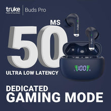 Load image into Gallery viewer, truke Buds PRO Hybrid Active Noise Cancelling ANC Wireless Earbuds with mic, Transparency Mode, 12.4mm Real Titanium Speaker, 48 Hour Playtime, Super-Fast Charge, AAC Codec, Gaming Mode