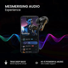 Load image into Gallery viewer, truke Buds S1 True Wireless Earbuds with Environmental Noise Cancellation(ENC) & Quad MEMS Mic for Clear Calls | Up to 72hrs of Playtime | Premium Sliding Case |Bluetooth 5.1 | IPX4