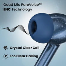 Load image into Gallery viewer, truke Buds Aura True Wireless in Ear Earbuds with 70Hrs of Playtime and Fast Charging Ear Buds, 13mm Titanium Drivers, Quad-MIC ENC TWS, 40ms Low Latency Gaming Buds, BT 5.4