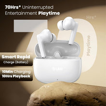 Load image into Gallery viewer, truke Buds Elite True Wireless in Ear Earbuds with 10mm Dynamic Driver, 70Hrs Battery & Fast Charging EarBuds, Dual-MIC ENC TWS, 40ms Low Latency Gaming Buds, Volume Control, BT 5.4