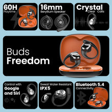 Load image into Gallery viewer, Buds Freedom OWS with QuadMic PureVoice ENC, 60H Playtime, 16mm Speaker, BT5.4