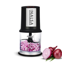 Load image into Gallery viewer, INALSA Electric Chopper Bullet-400 Watts with 100% Pure Copper Motor|Fast Chopping| Twin Blade Technology|0.5 l Capacity| One Touch Operation, 1.30mtr Long Power Cord
