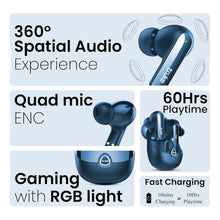 Load image into Gallery viewer, truke Buds F1 Ultra True Wireless in Ear Earbuds Spatial Audio Experience, 60H Playtime Ear Buds, Quad Mics Crystal-Clear Calls, Fast Charging, Bluetooth 5.3, Noise Cancellation, Gaming Mode
