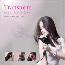 Load image into Gallery viewer, XEMPT 1400W BLAZE SUPERSONIC HAIR DRYER, BRUSHLESS| 5 MAGNETIC ATTACHMENTS| MICRO PROCESSOR Hair Dryer