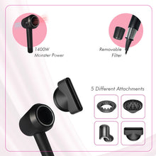 Load image into Gallery viewer, XEMPT 1400W BLAZE SUPERSONIC HAIR DRYER, BRUSHLESS| 5 MAGNETIC ATTACHMENTS| MICRO PROCESSOR Hair Dryer