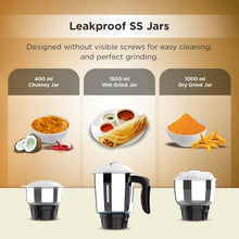 Load image into Gallery viewer, Butterfly Insta 500 Watts Mixer Grinder with 3 Jars