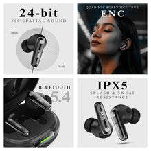 Load image into Gallery viewer, truke New Launch Mega 10 True Wireless in Ear Earbuds W/ 24-Bit Lossless Spatial Audio, 70H Battery Fast Charge Buds, Dual Pairing, 13mm Drivers TWS, Low Latency(40ms), Matte Finish, ENC