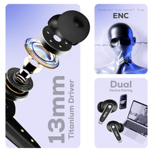 Load image into Gallery viewer, truke New Launch Mega 12 True Wireless in Ear Earbuds W/ 24-Bit Spatial Audio, Premium Leather Textured Design, 70H Playtime Fast Charge Buds, 13mm Drivers TWS, Low Latency, ENC