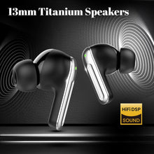 Load image into Gallery viewer, truke Mega 9 New Launch True Wireless in Ear Earbuds W/ 24-Bit Lossless Spatial Audio, 70H Battery Fast Charge Ear Buds, Leather Finish, 13mm Speakers TWS, 40ms Ultra Low Latency, 4Mics ENC