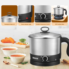 Load image into Gallery viewer, INALSA Stainless Steel Kettle 1.5 Litre|700 Watt|Cooking Kettle|3 Heating Modes| Rapid Boil Technology|See Through Lid| Over-Heat & Boil Dry Protection|Boil Water, Milk