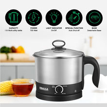 Load image into Gallery viewer, INALSA Stainless Steel Kettle 1.5 Litre|700 Watt|Cooking Kettle|3 Heating Modes| Rapid Boil Technology|See Through Lid| Over-Heat & Boil Dry Protection|Boil Water, Milk