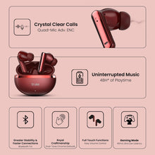 Load image into Gallery viewer, Buds Q1 Lite with Quad-Mic ENC, 48H Playtime, Royal Design Case, Deep Bass, 5.4V