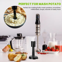 Load image into Gallery viewer, INALSA Robot Inox Hand Blender 1500 W|Silent DC Copper Motor|European Stepless Variable Speed Design| X.Large 1L Chopper|Unique Potato Masher| Detachable| Stainless Steel-Robot INOX 1500 StepUp