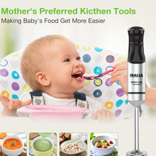 Load image into Gallery viewer, INALSA Robot Inox Hand Blender 1500 W|Silent DC Copper Motor|European Stepless Variable Speed Design| X.Large 1L Chopper|Unique Potato Masher| Detachable| Stainless Steel-Robot INOX 1500 StepUp