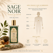 Load image into Gallery viewer, Ankaha Sage Noir | Earthy Vetiver, Sweet Honey, Spicy | Extrait De Parfum | 100ml