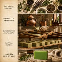 Load image into Gallery viewer, Ankaha's Luxury Soap |SAGE NOIR | Vetiver, Almond, Cocunut, Musk, Tea tree, Patchouli, Glycerin| Ayurvedic Handmade Organic Bath Soap| Scented Soap For Smooth & Soft Skin | 125 g x 2