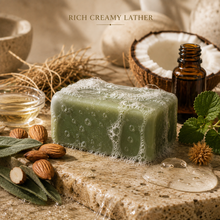 Load image into Gallery viewer, Ankaha's Luxury Soap |SAGE NOIR | Vetiver, Almond, Cocunut, Musk, Tea tree, Patchouli, Glycerin| Ayurvedic Handmade Organic Bath Soap| Scented Soap For Smooth & Soft Skin | 125 g x 2