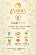 Load image into Gallery viewer, Ankaha's Luxury Soap |SAGE NOIR | Vetiver, Almond, Cocunut, Musk, Tea tree, Patchouli, Glycerin| Ayurvedic Handmade Organic Bath Soap| Scented Soap For Smooth & Soft Skin | 125 g x 2