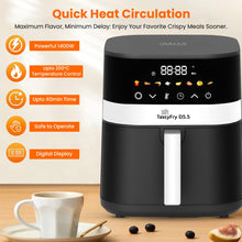 Load image into Gallery viewer, INALSA Air Fryer 5.5 ltr|1400 W with Air Crisp Technology|Air-Fryer with Digital Display|8 Preset Menu & Function Symbols|Air fry, Bake,Roast,Reheat,Dehydrate