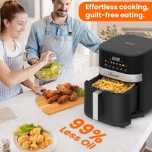 Load image into Gallery viewer, INALSA Air Fryer 5.5 ltr|1400 W with Air Crisp Technology|Air-Fryer with Digital Display|8 Preset Menu & Function Symbols|Air fry, Bake,Roast,Reheat,Dehydrate