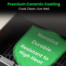 Load image into Gallery viewer, INALSA Non-Toxic Ceramic Coated Air fryer 5.5 L & 1600 W Power|No PTFE, PFAS, PFOA & Microplastics|Visible Window|Digital Touch Panel,8 Presets|Low Oil Healthy Cooking, Tasty Fry CDW 5.5