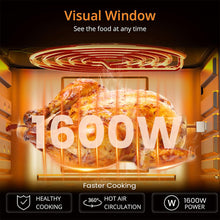Load image into Gallery viewer, INALSA Non-Toxic Ceramic Coated Air fryer 5.5 L & 1600 W Power|No PTFE, PFAS, PFOA & Microplastics|Visible Window|Digital Touch Panel,8 Presets|Low Oil Healthy Cooking, Tasty Fry CDW 5.5