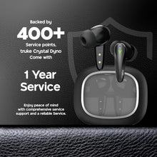 Load image into Gallery viewer, truke New Launch Crystal Dyno Leather Finish True Wireless in Ear Earbuds w/Spatial Audio, 70H Battery Fast Charge Ear Buds, 13mm Driver HiFi Sound TWS, 40ms Ultra Low Latency, 4Mics ENC