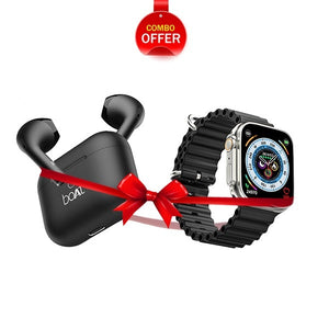 Combo - Boat Airdopes Alpha Earbuds + Tagg Verve Magna Smartwatch