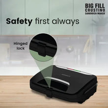 Load image into Gallery viewer, Havells Big Fill Multi Grill 900 watt Sandwich Maker (Black)
