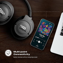 Load image into Gallery viewer, JBL Tune 770NC Wireless Over Ear ANC Headphones with Mic, Upto 70 Hrs Battery, Speed Charge : 5 min Charge Gives up to 3H of Playback, Customized EQ, Google Fast Pair, Dual Pairing, BT 5.3 (Black)
