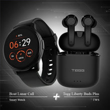 Load image into Gallery viewer, Combo - Boat Lunar Call Smartwatch + Tagg Liberty buds Plus Earbuds
