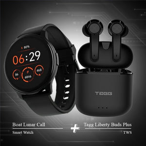 Combo - Boat Lunar Call Smartwatch + Tagg Liberty buds Plus Earbuds