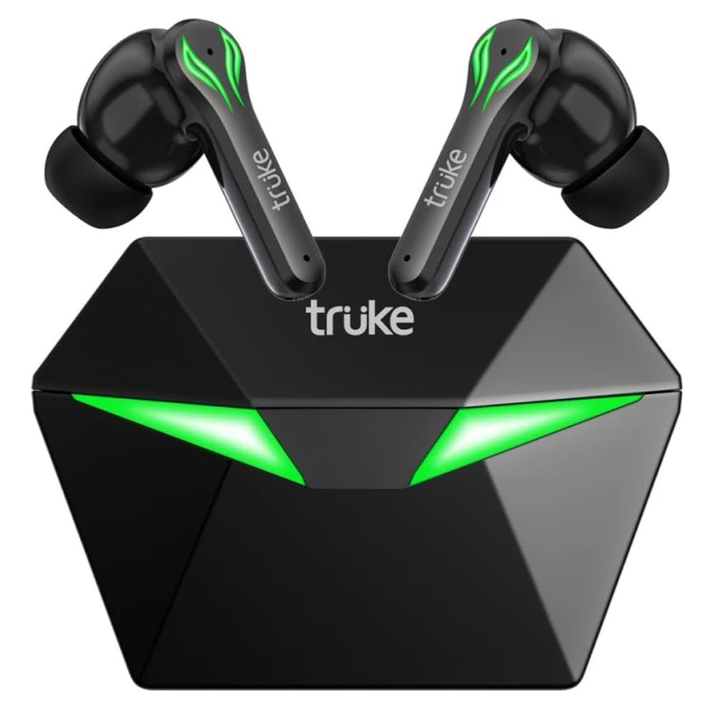 truke Buds BTG 1 True Wireless Earbuds with Environmental Noise Cancellation(ENC) & Quad MEMS Mic for Clear Calls | Up to 48hrs of Playtime | 60ms Low Latency | Bluetooth 5.1 | IPX4