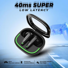 Load image into Gallery viewer, truke BTG Crystal True Wireless in Ear Buds with Dual Pairing, Spatial Audio Earbuds, 40ms Low Latency, 68H Playtime Fast Charge, HiFi DSP Sound, 4Mics ENC 13mm Driver, Bluetooth 5.4-Black
