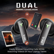Load image into Gallery viewer, truke New Launch BTG Flex True Wireless in Ear Earbuds, Dual Pairing Ear Buds, 40ms Low Latency Gaming Mode, 60H Playtime Fast Charging, HiFi DSP Sound, Quad-Mic ENC, 13mm Driver,Bluetooth 5.4
