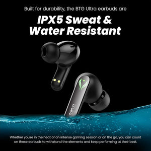 truke BTG Ultra True Wireless in Ear Earbuds, 40ms Ultra Low Latency Battle Mode™ Gaming Ear Buds, 60H Playtime, Quad Mics Crystal-Clear Calls, Fast Charging, BT 5.4, Noise Cancellation