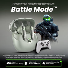 Load image into Gallery viewer, truke BTG Ultra True Wireless in Ear Earbuds, 40ms Ultra Low Latency Battle Mode™ Gaming Ear Buds, 60H Playtime, Quad Mics Crystal-Clear Calls, Fast Charging, BT 5.4, Noise Cancellation
