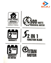 Load image into Gallery viewer, Bajaj 500 W JX 30 | 3 Jars Juicer Mixer Grinder
