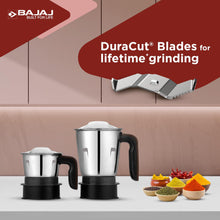 Load image into Gallery viewer, Bajaj Ninja Series Powergrind 1000 W Mixer Grinder With 3 Jars (Stainless Steel Jars) | DuraCut Blades For Lifetime Grinding | Double Ball Bearing 1000W Motor | 1 Yr Warranty
