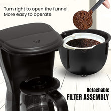 Load image into Gallery viewer, INALSA 6 Cups 650-Watt Coffee Maker with Anti Drip &amp; Keep Warm Function|Overheat Protection|See Through 680 ML Carafe|630 ML Water Tank Capacity|Reusable Coffee Filter(Brew Matic DX)
