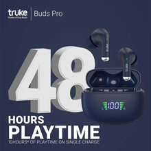 Load image into Gallery viewer, truke Buds PRO Hybrid Active Noise Cancelling ANC Wireless Earbuds with mic, Transparency Mode, 12.4mm Real Titanium Speaker, 48 Hour Playtime, Super-Fast Charge, AAC Codec, Gaming Mode
