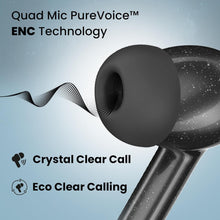 Load image into Gallery viewer, truke Buds Aura True Wireless in Ear Earbuds with 70Hrs of Playtime and Fast Charging Ear Buds, 13mm Titanium Drivers, Quad-MIC ENC TWS, 40ms Low Latency Gaming Buds, BT 5.4
